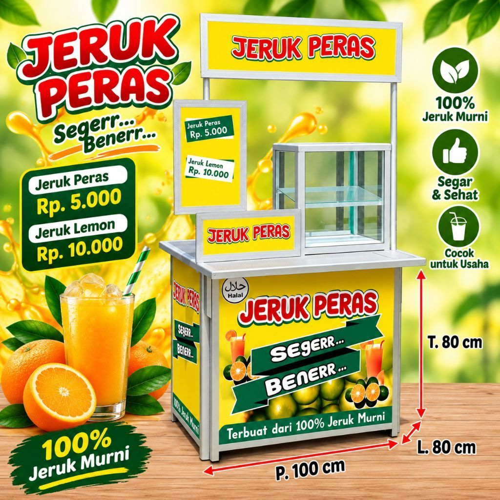 Booth Portable Premium + Etalase Kotak