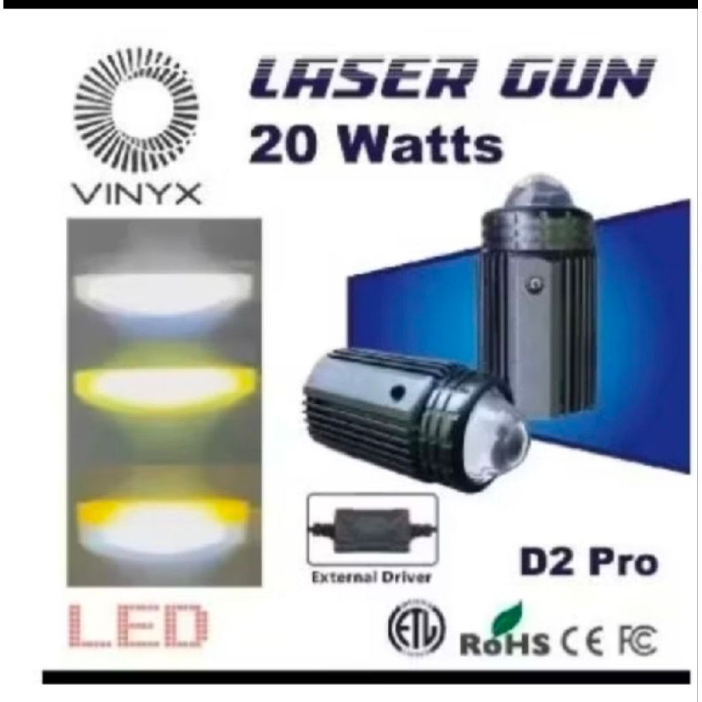 Vinyx Lampu Sorot Laser Gun Mini D2 Pro dengan daya 20 Watts,