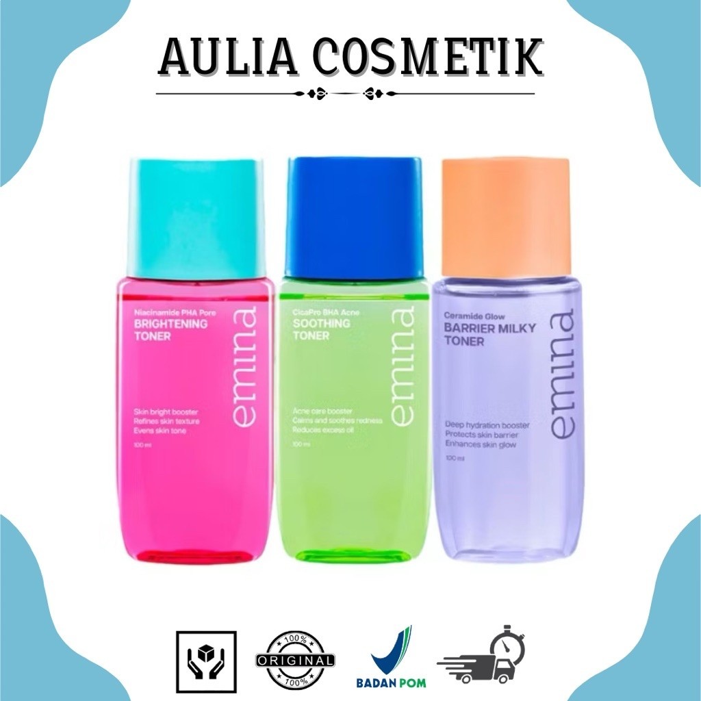 Emina Brightening Toner - Emina Cica Soothing Toner Wajah