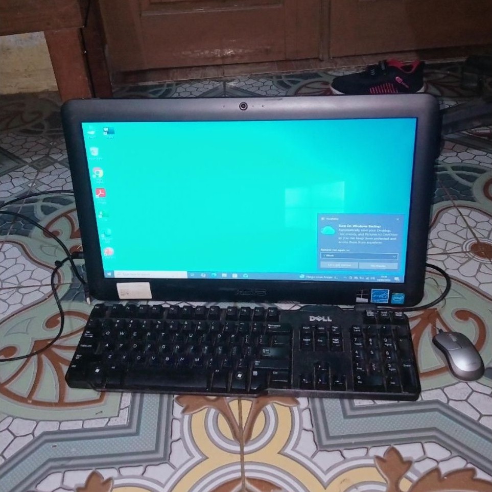 pc all in one asus celeron ssd 128gb siap pakai