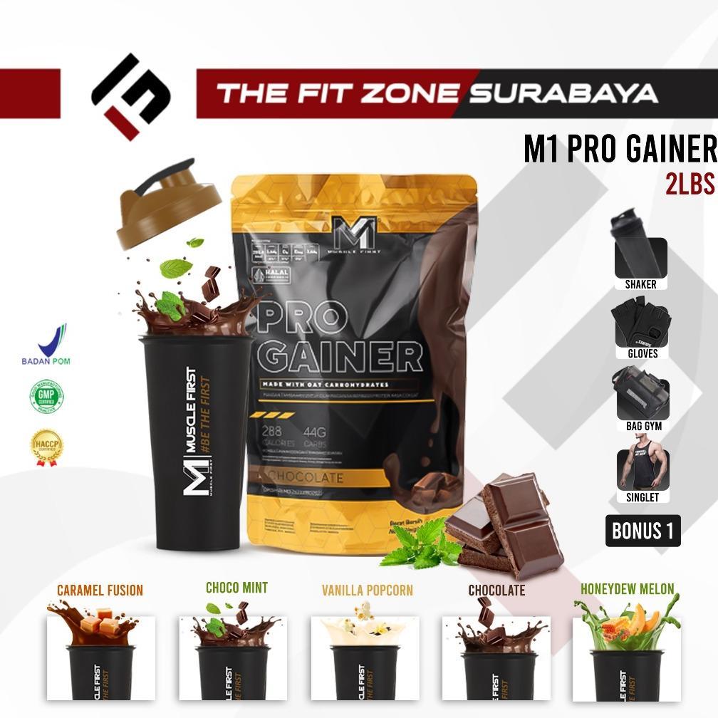 M1 FIRST Gold Pro Gainer 2 Lbs Weight Mass Gainer first Suplemen Fitness Susu Bulking Diskon