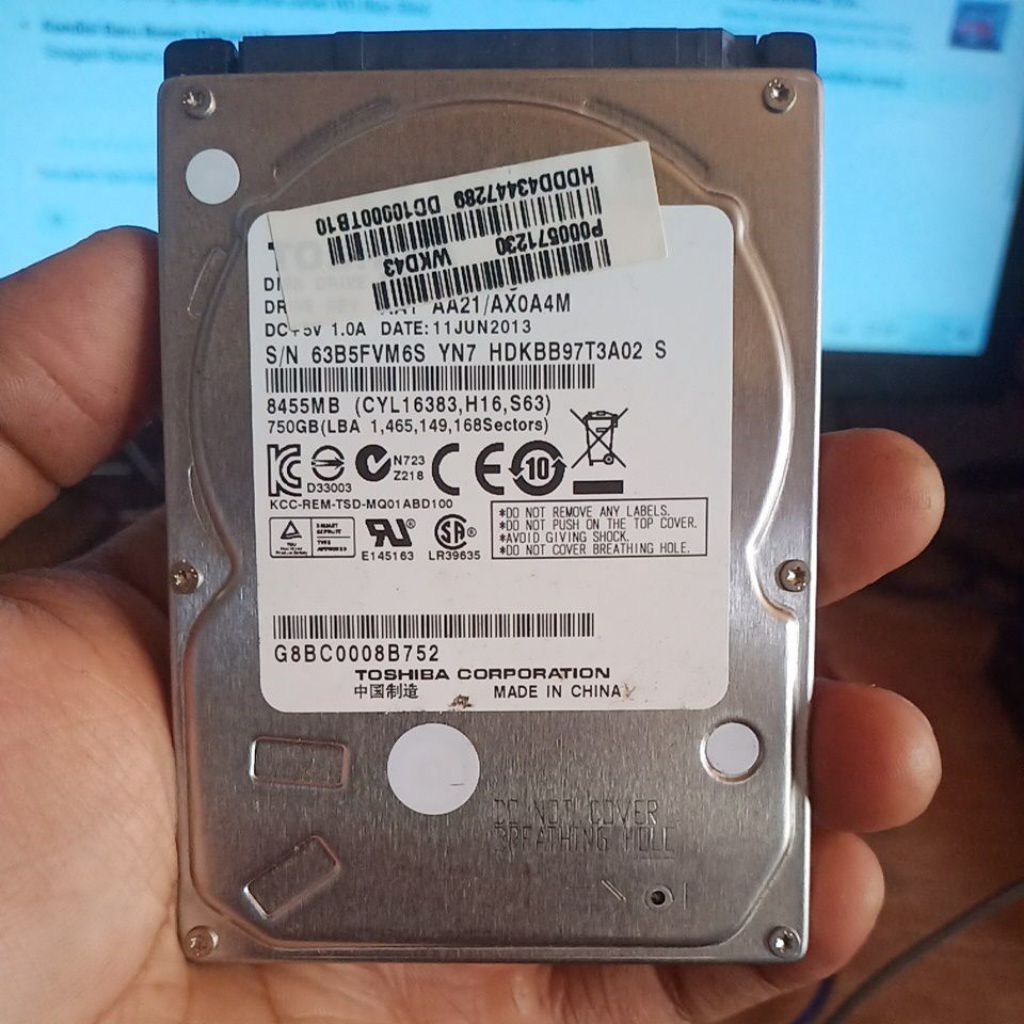 HDD 750GB TOSHIBA SEKEN