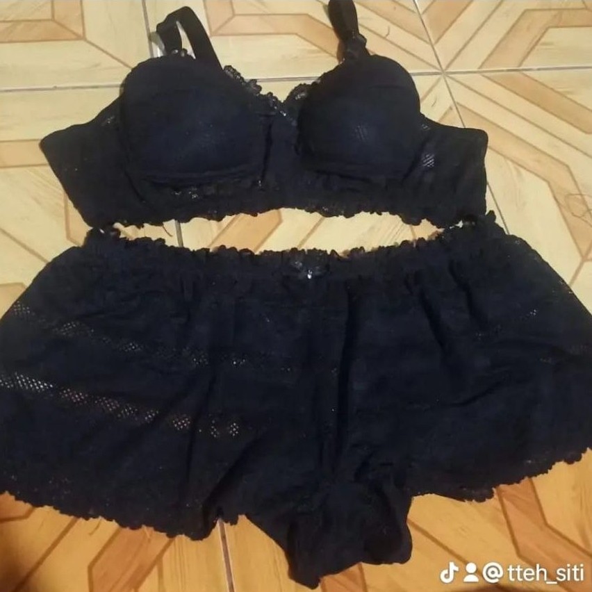 [JUMBO HITAM JUPE] BRA SET JUMBO SEMI RENDA,BRA + CD SEMI RENDA JUMBO,SATU SET BRA + CD