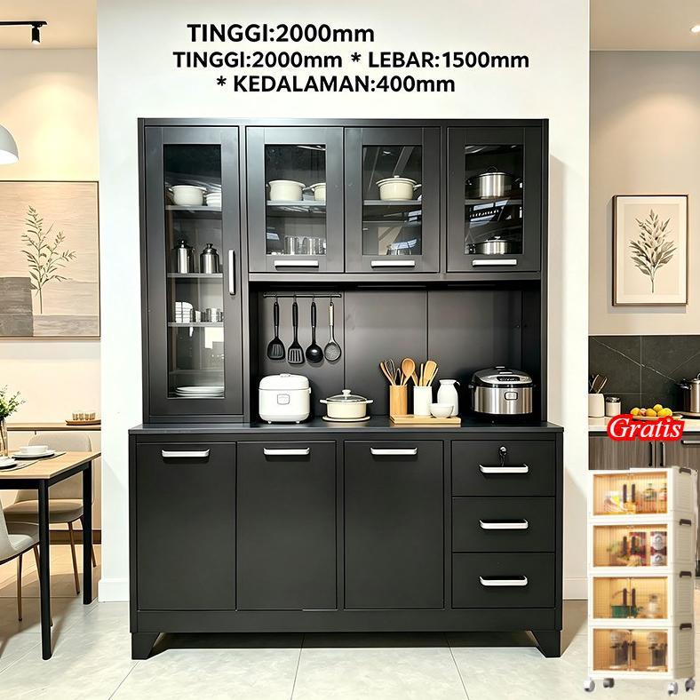 Belanja Rak Dapur, Bonus Lemari Plastik-Lemari Dapur / Rak Dapur / Kitchen Set / Kabinet Dapur/Lemar