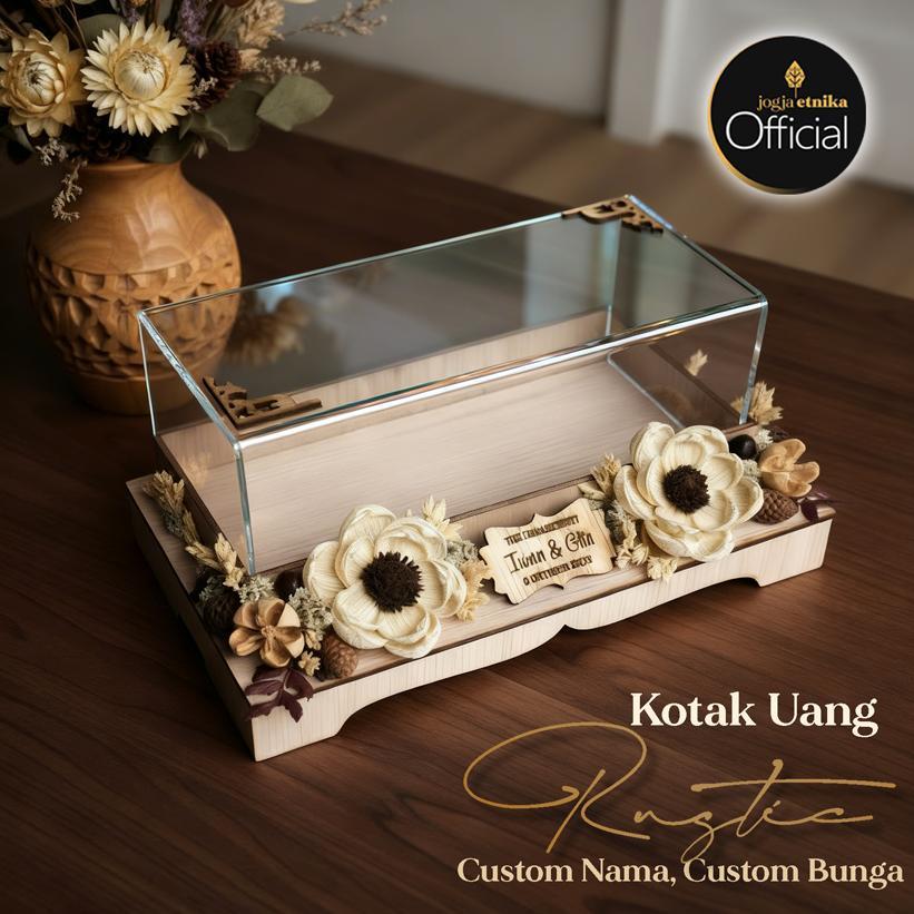 JM BOX UANG / KOTAK UANG MAHAR RUSTIC CUSTOM NAMA