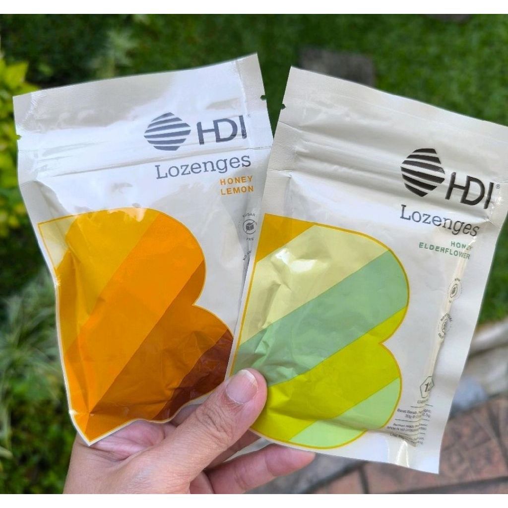 PERMEN HDI LOZENGES RASA ELDERFLOWER , PERMEN HDI LOZENGES RASA LEMON EXP 2028