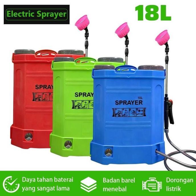 Raw Sprayer Elektrik 18Liter Knapsack Alat Semprot Tanaman Pertanian Semprotan Manual