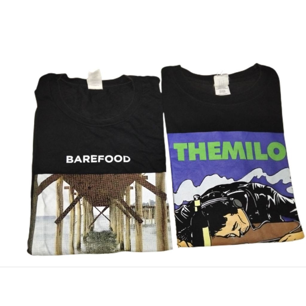 2 Pcs Kaos Bootleg Barefood & The Milo