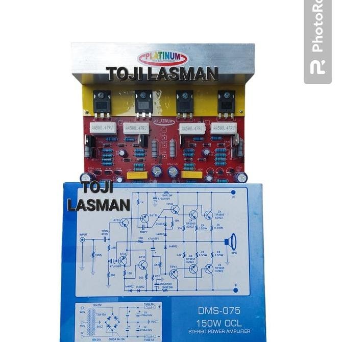Al_Wakiyah - Dms 075 + Transistor Final Pcb Kit Power Ocl 150W 150Watt Stereo Sanken Hanaya Monstar 
