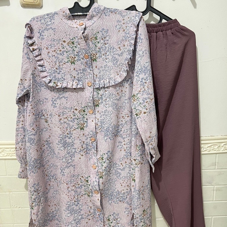 set baju celana tunik asofa preloved