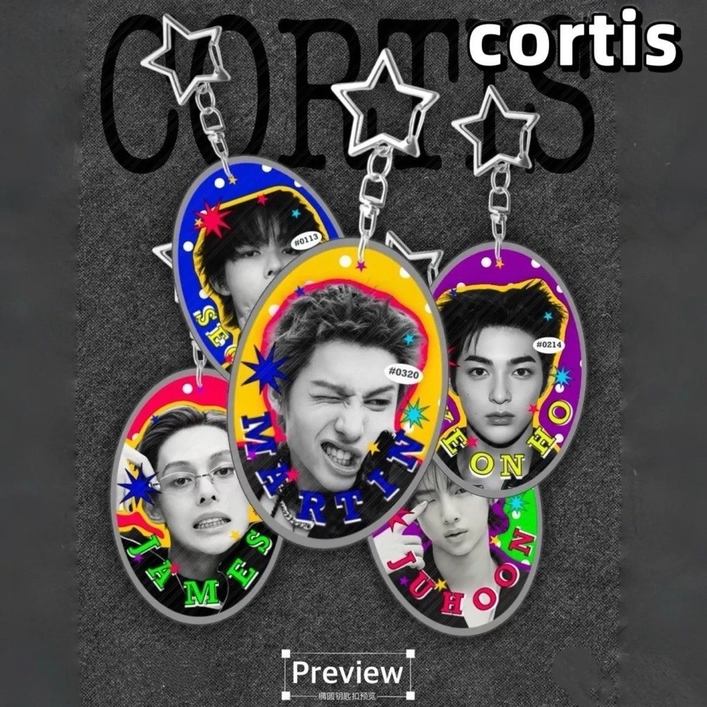 Cortis Oval Acrylic Keychain / Bag Charm