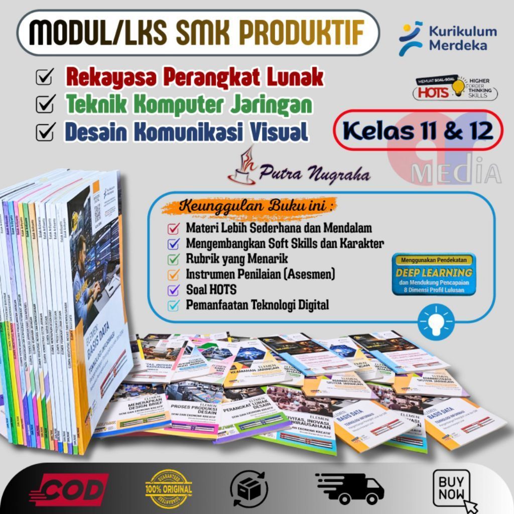 Modul/LKS SMK Produktif/Jurusan TKJ,RPL,DKV Kelas 11,12 Kurikulum Merdeka Putra Nugraha