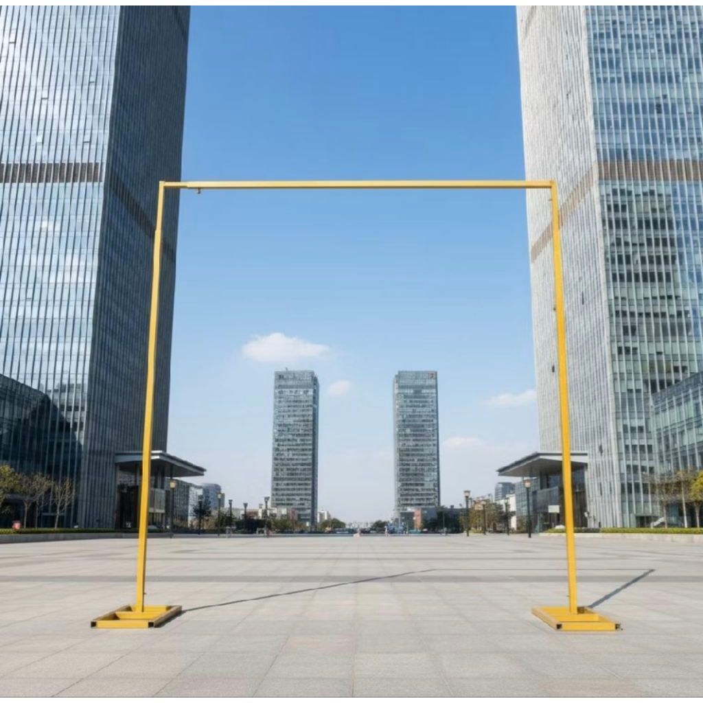 Tiang Besi Backdrop kotak Gold