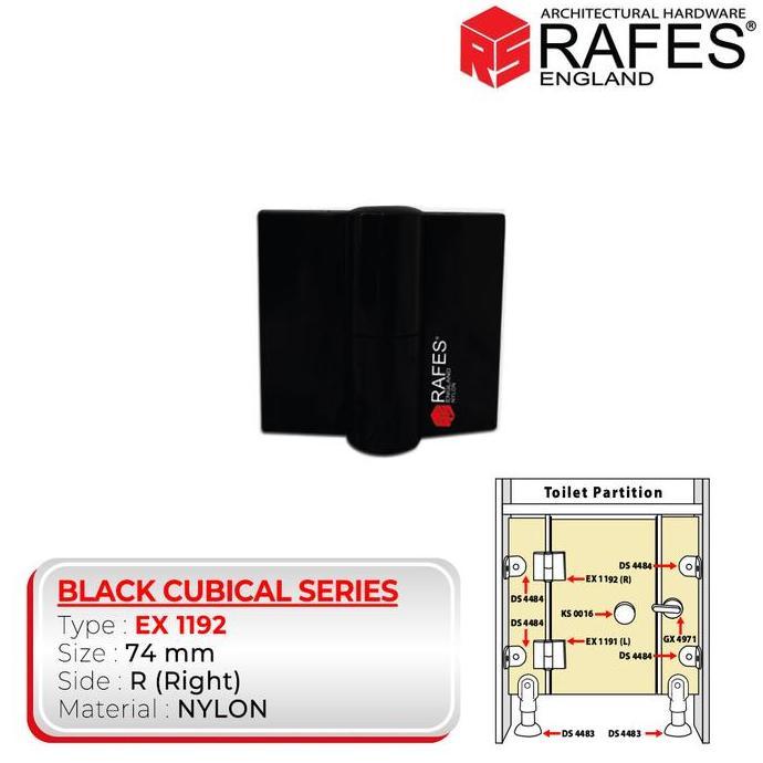 ENGSEL PARTISI TOILET RAFES BLACK SERIES