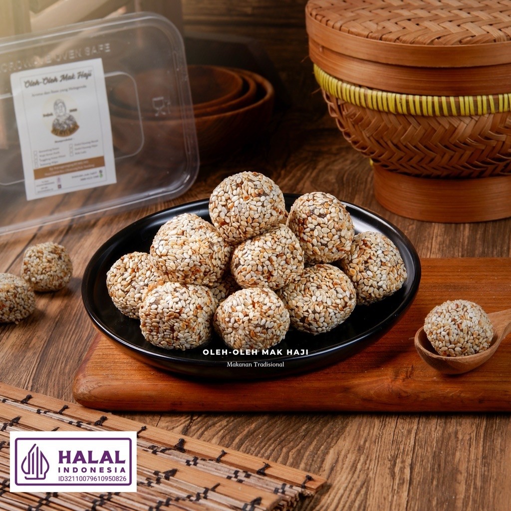 Bolenang Wijen Majalaya 500 gr ketan putih, Kelapa parut, Gula Merah/l