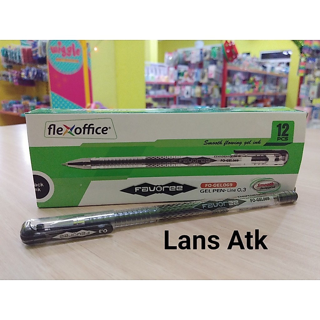 Pulpen / Ballpoint / Pen Flexoffice Favoree FO-GEL069 0.3mm (satuan)