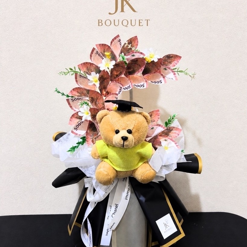 [BISA DIKIRIM HARI INI] Moon money bouquet pecahan 100rb / Jasa pembuatan money bouquet medan