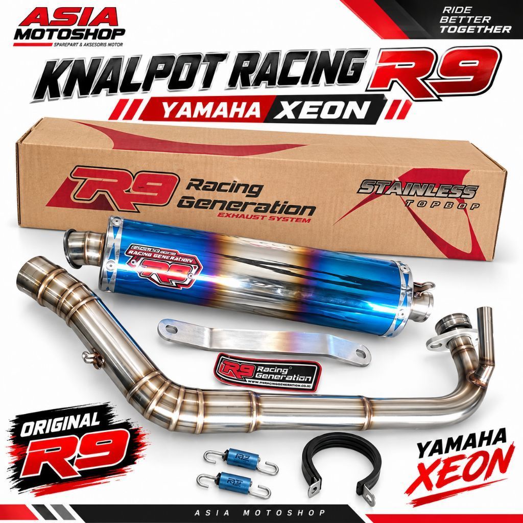 KNALPOT RACING XEON KNALPOT YAMAHA XEON R9 ORIGINAL R9 KNALPOT XEON