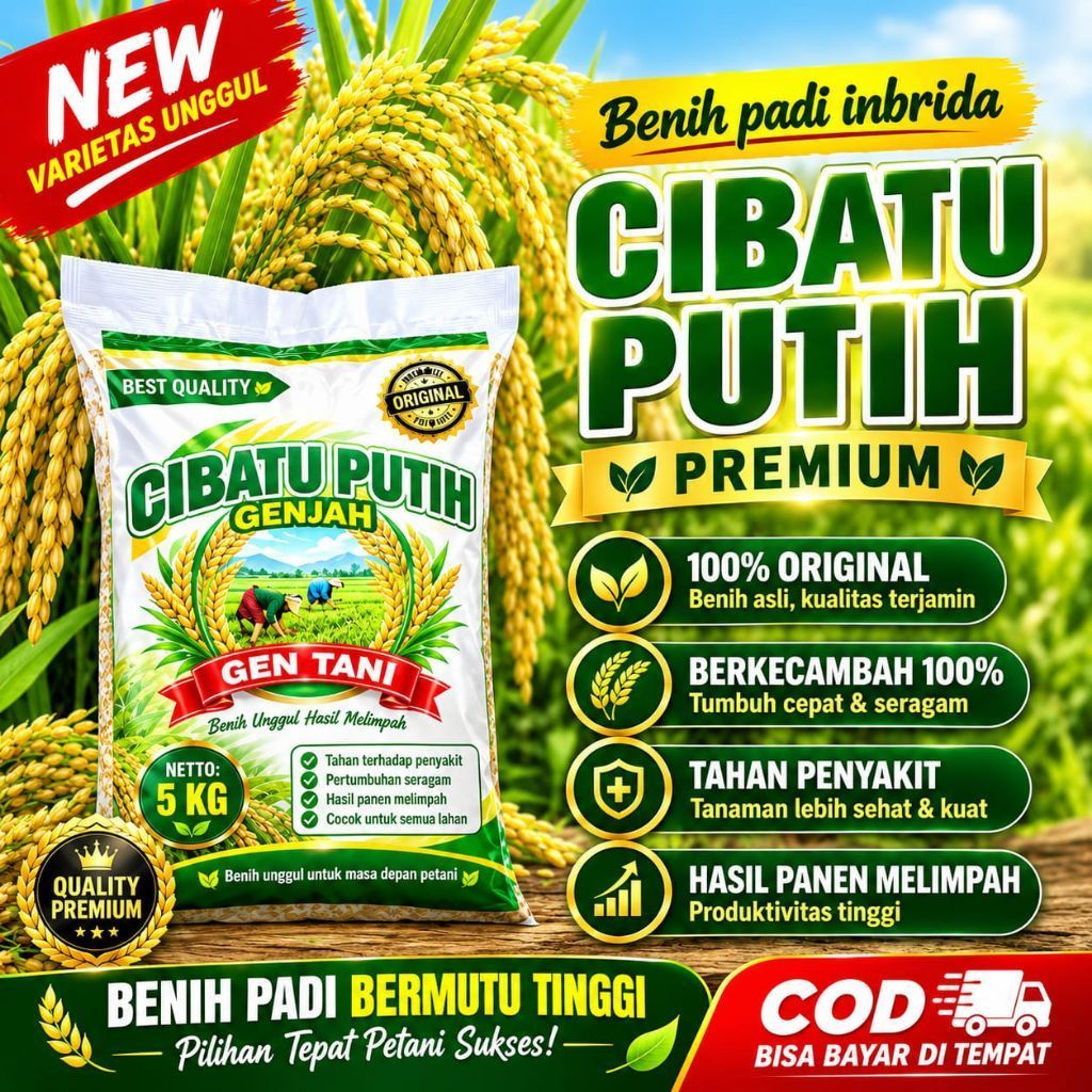 benih padi CIBATU PUTIH original kemasan 5 kg