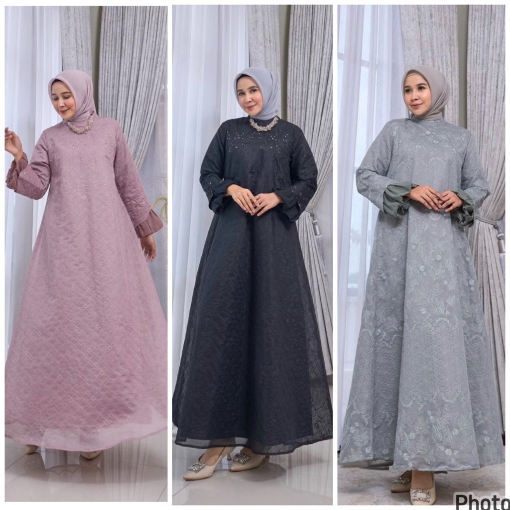 Nafisa dress marevi premium,gamis terbaru marevi standar & jumbo XXL