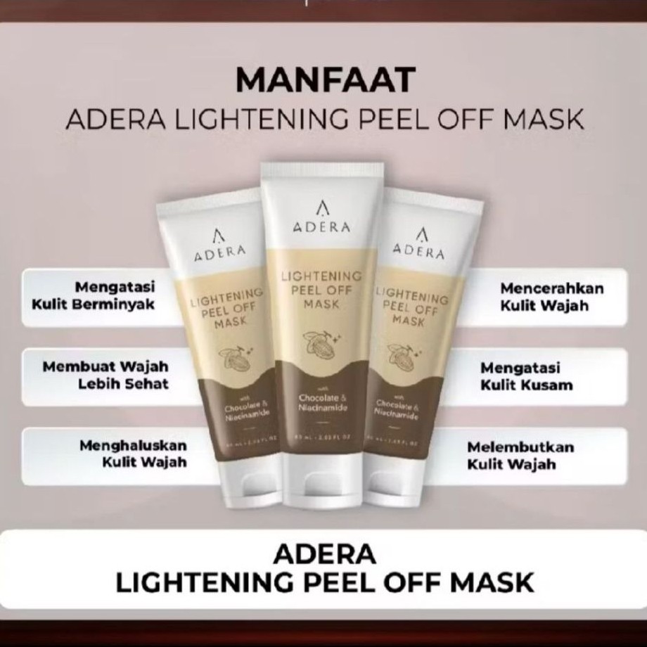 (ORI BPOM) Adera lightening peel off Mask
