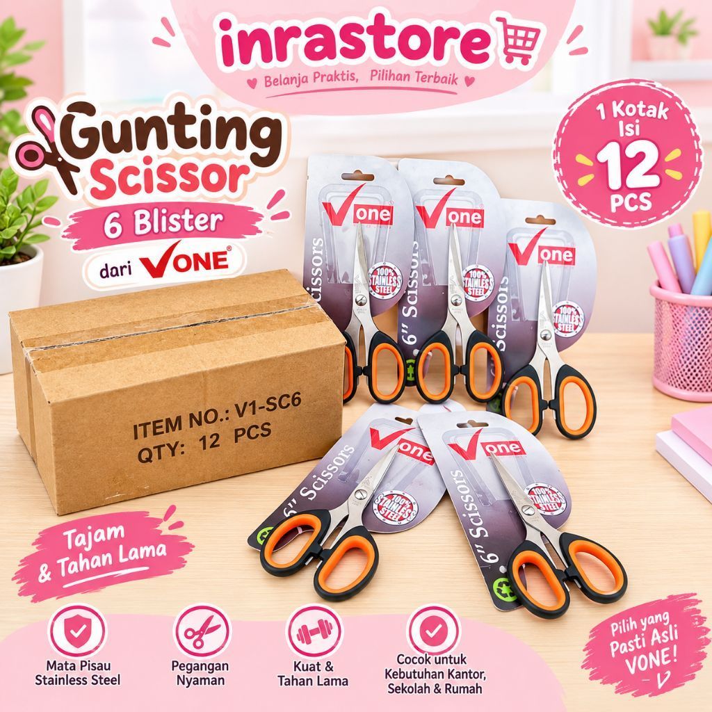 Gunting Kertas Stainless | Gunting Kain 6 Inch | Gunting Serbaguna 6 / Gunting Kain