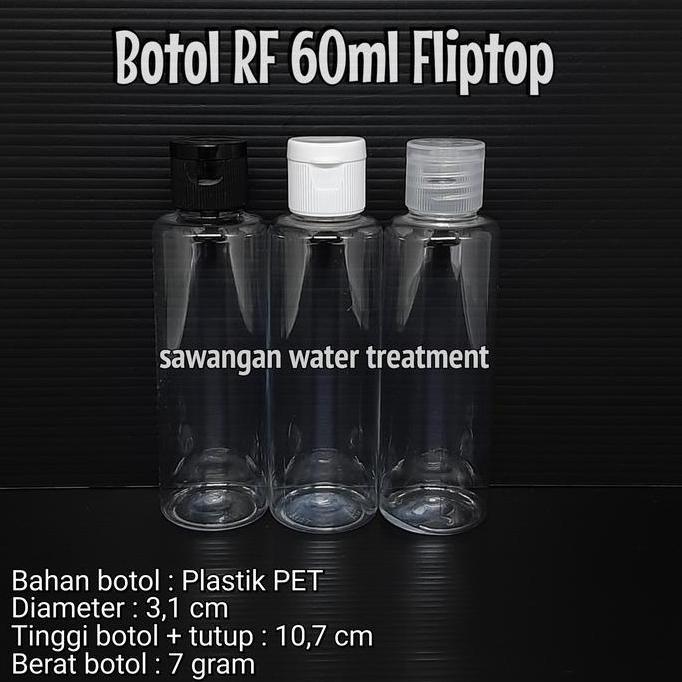 Tarr- Botol 60 Ml Rf Fliptop Isi 0 Pcs / Botol Fliptop 60Ml Rf / Botol 60Ml Fliptop