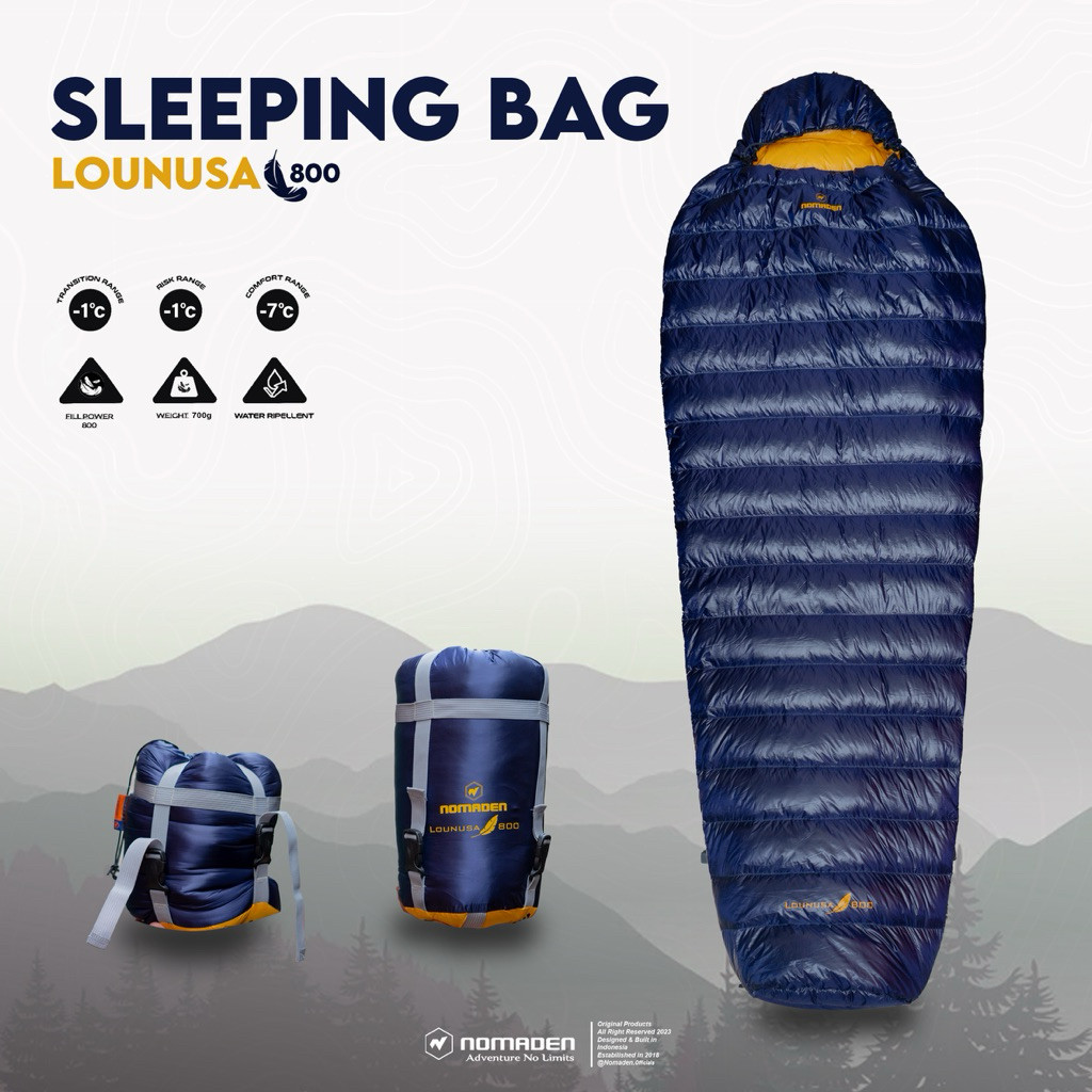 Sleeping Bag - Kantong Tidur Gossedown Bulang Nomaden Lounusa 800