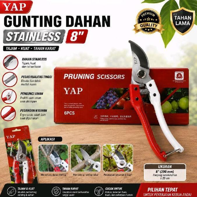 Gunting Dahan Stainless 8"