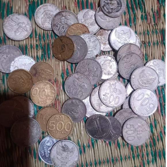 KOIN UANG 500 AN PERAK DAN KUNING