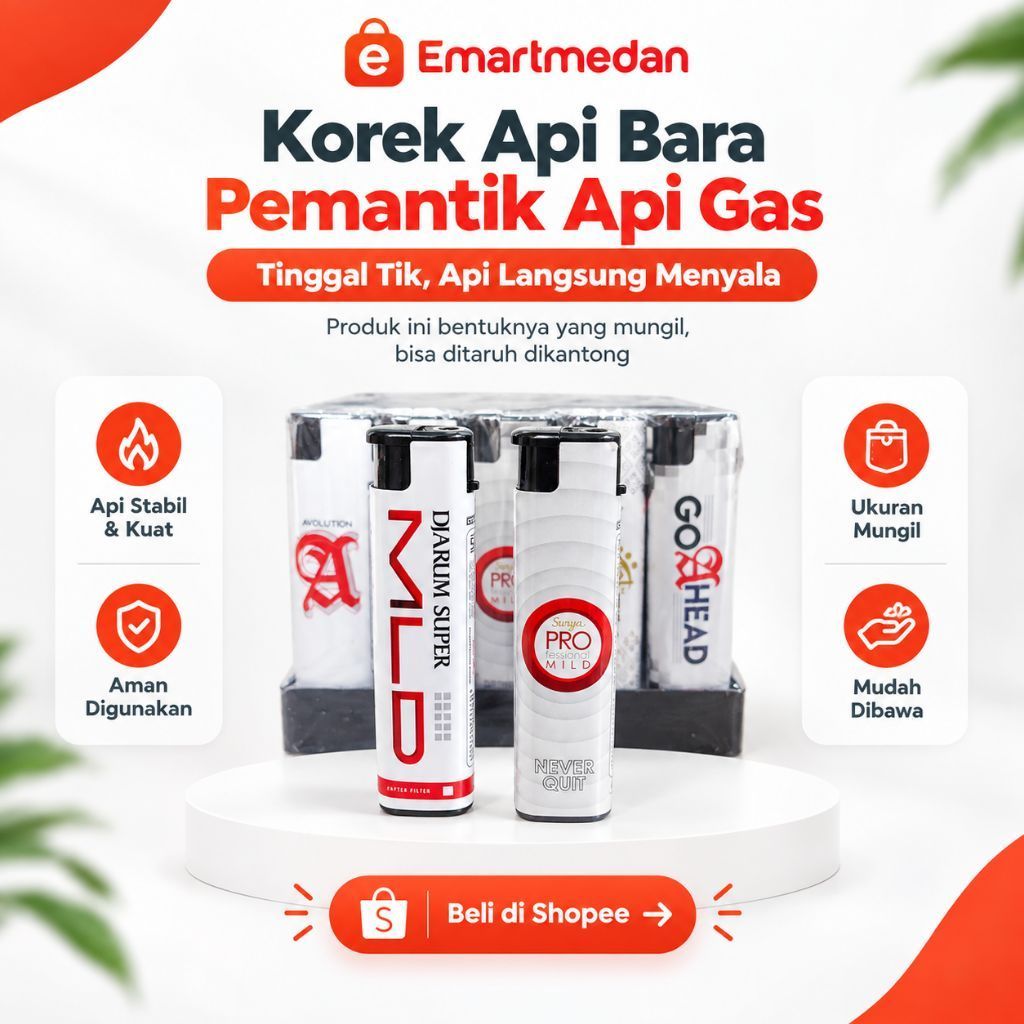 KOREK API BARA G2000 MILAN / KOREK GAS / MANCIS BARA LIGHTER ROKOK