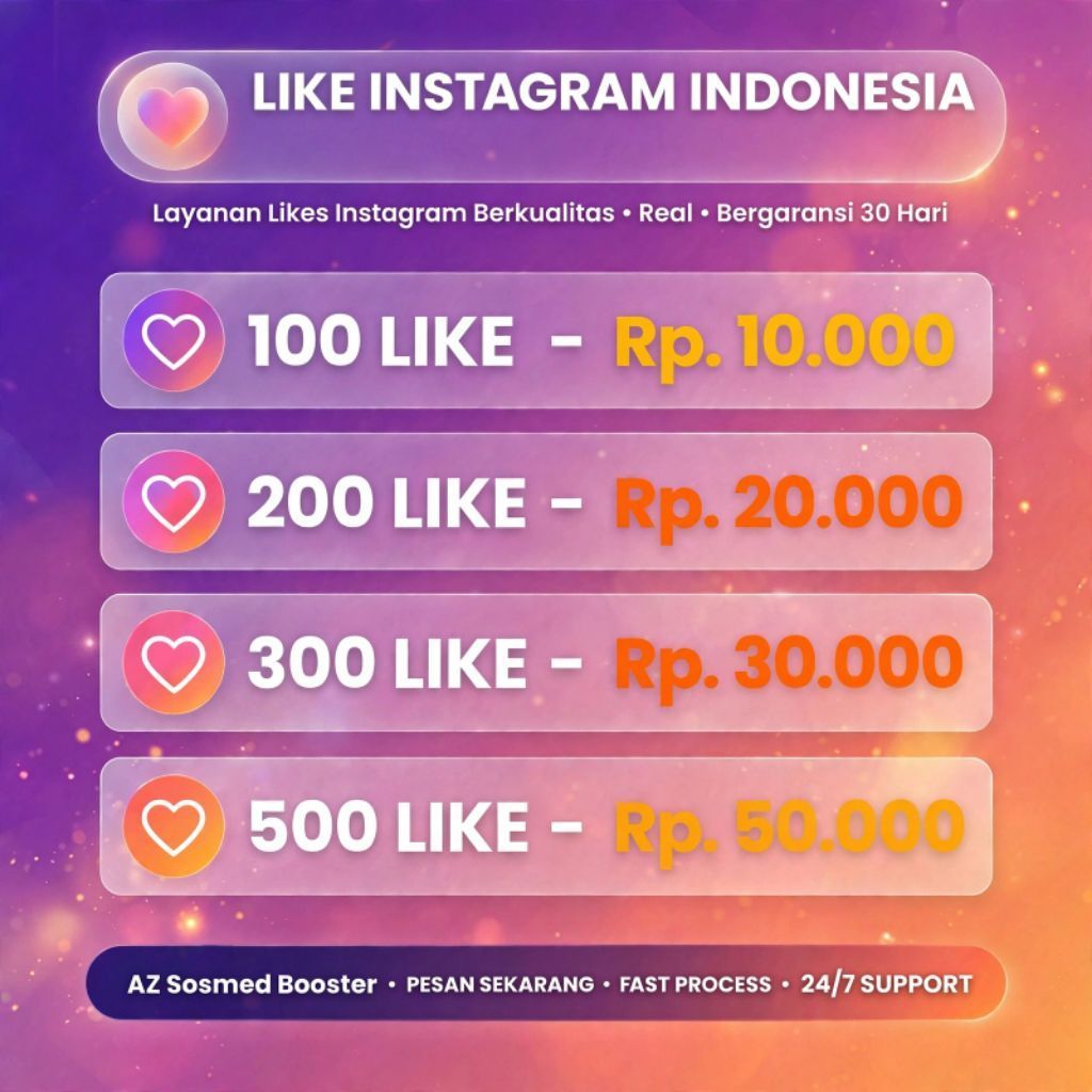 LIKE INSTAGRAM INDONESIA PERMANEN BERGARANSI