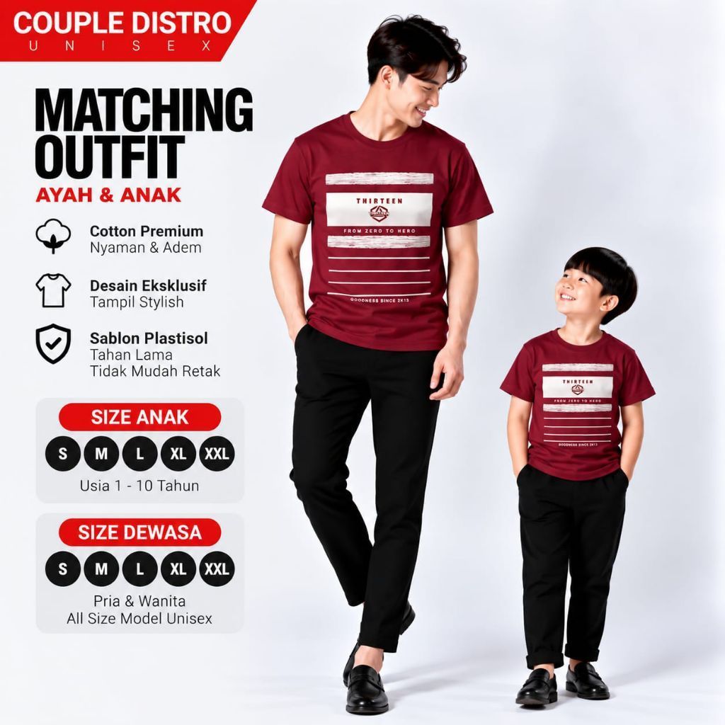 couple kaos distro/ kaos distro dewasa dan anak/ kaos couple