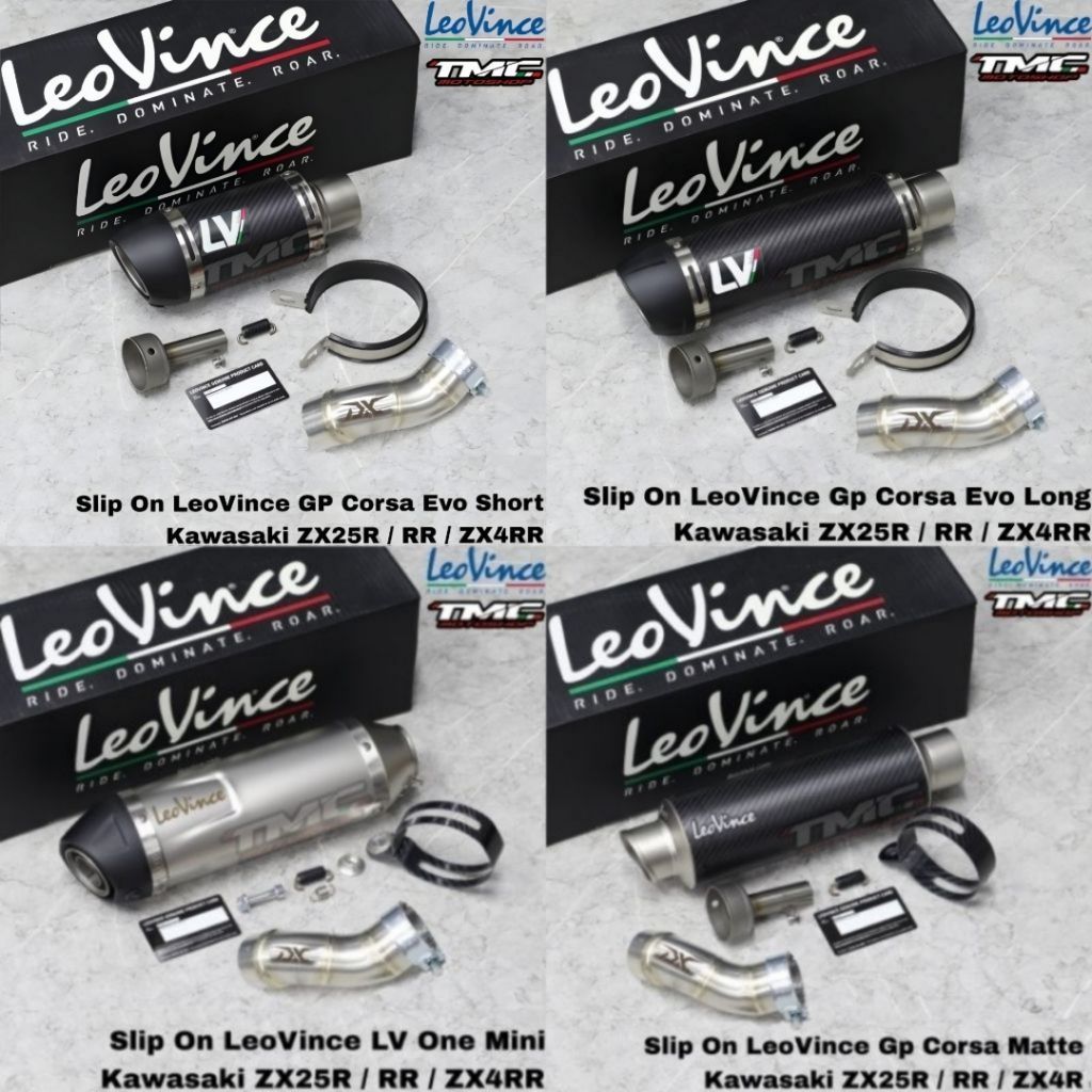 Knalpot slip on ZX25 ZX25R ZX25RR ZX4RR Arrow Leovince