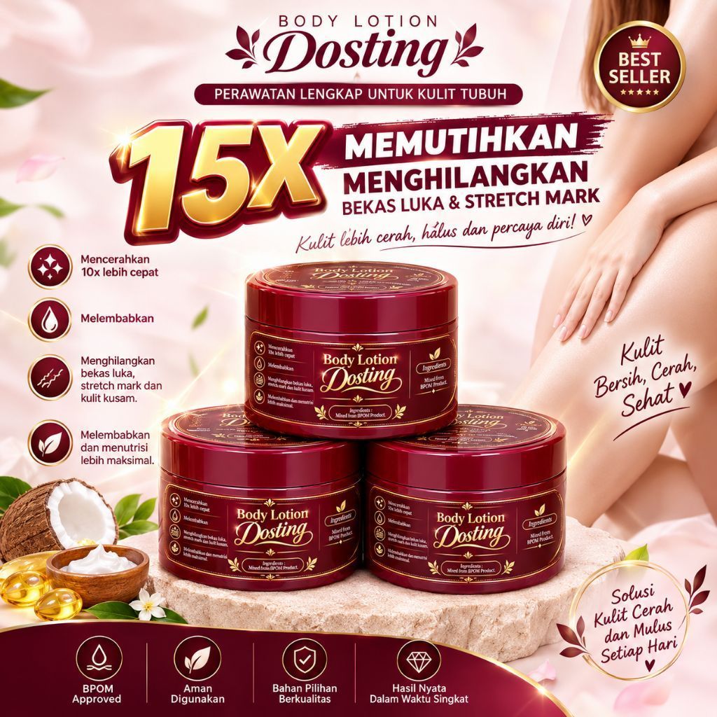 BODY LOTION HB DOSTING DOSIS TINGGI 15X MEMUTIHKAN BPOM RACIKAN AMAN BUSUI