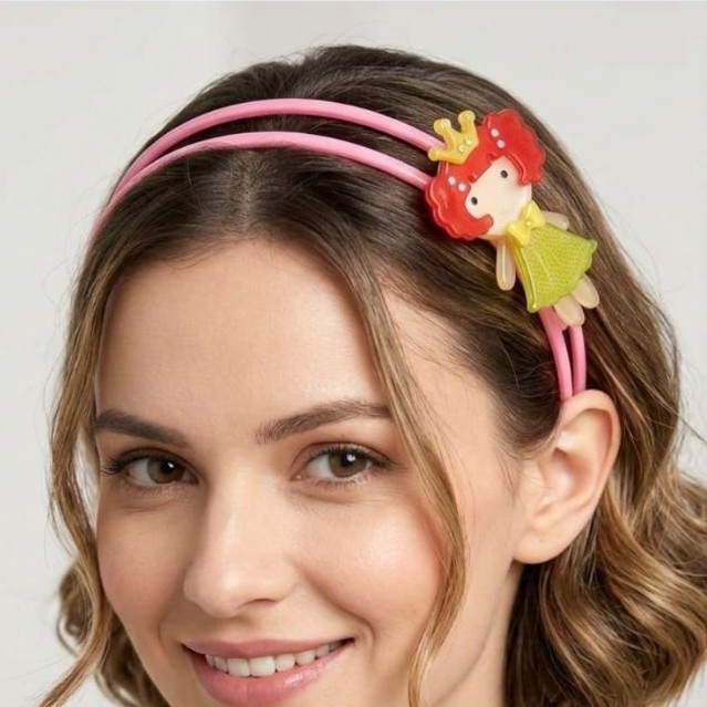 Bando pink aksen princess Korea