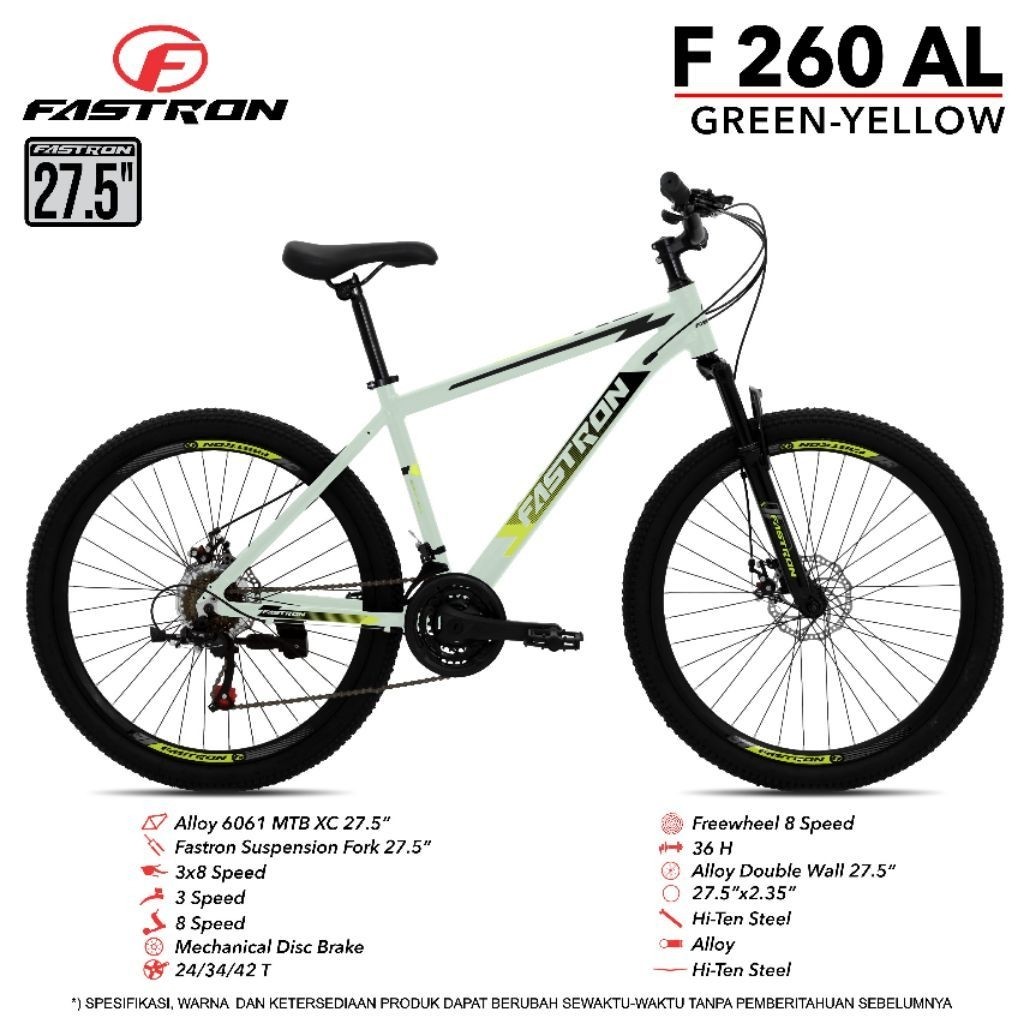 sepeda MTB fastron alloy 26-27.5 inc