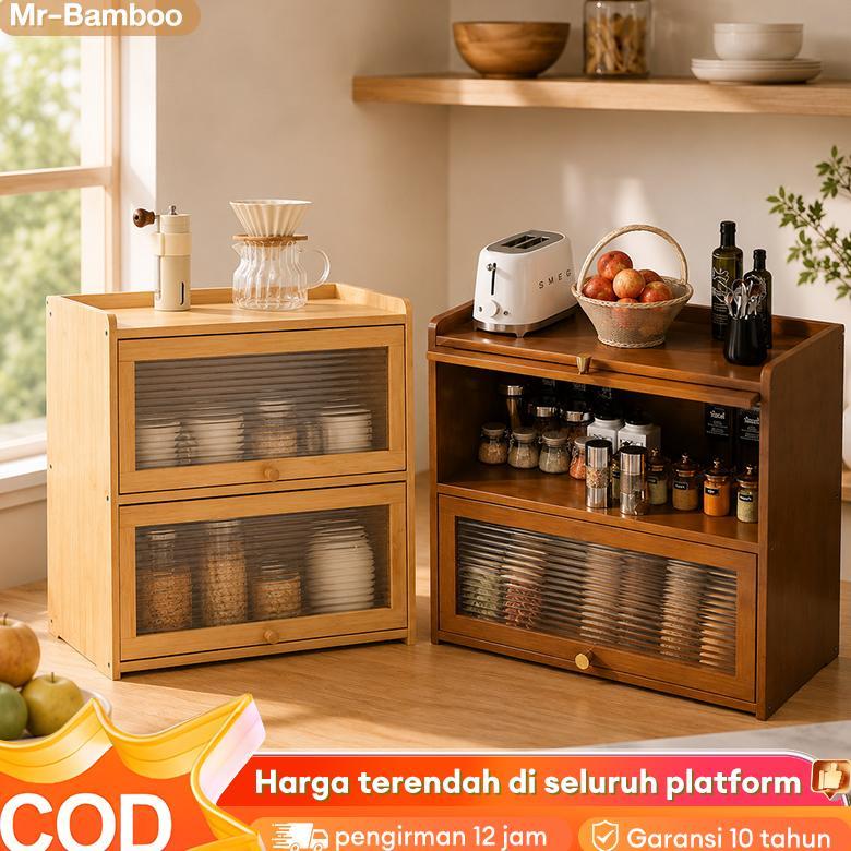 Lemari Peralatan Dapur Lemari Piring Lemari Serbaguna Lemari Penyimpanan Kayu Kabinet Kecil Rak Peny