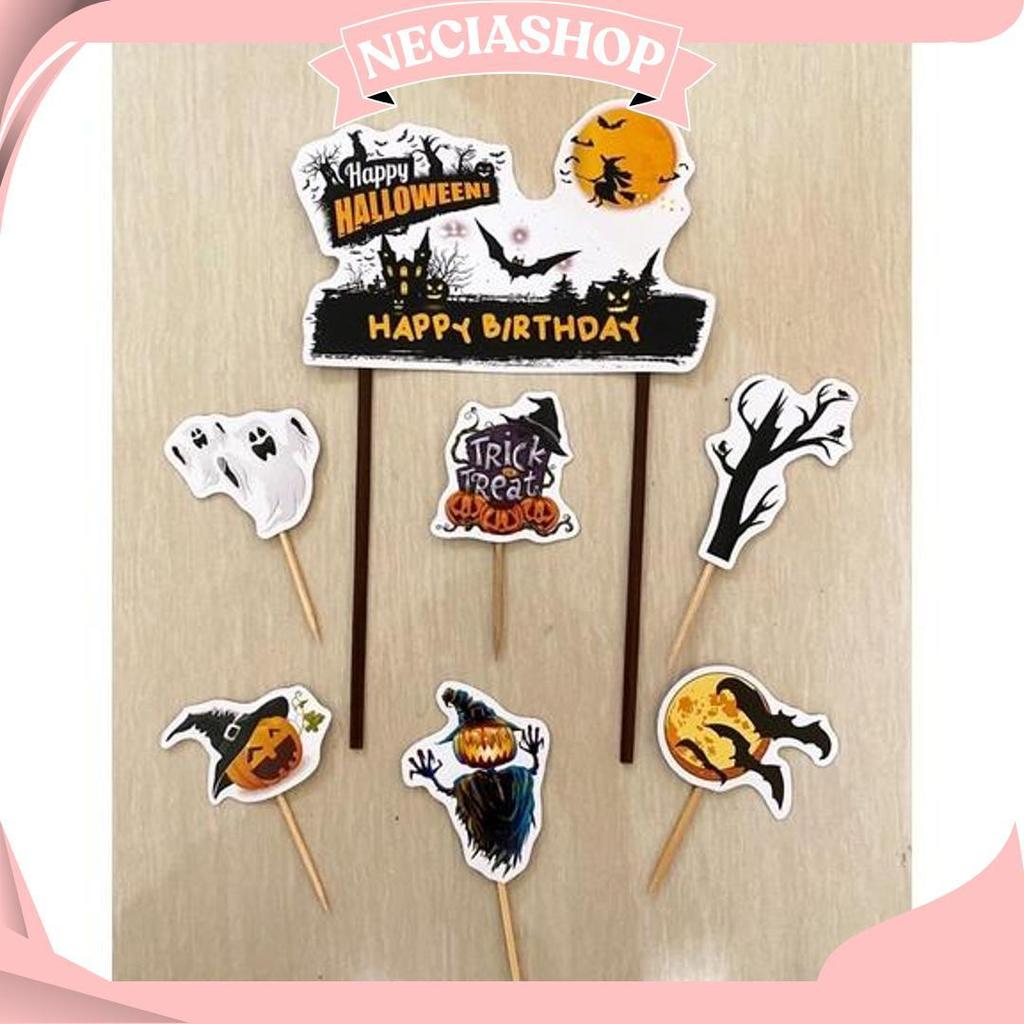 TOPPER HALLOWEN / TOPPER KUE HALLOWEEN / CAKE TOPPER HALLOWEEN Promo