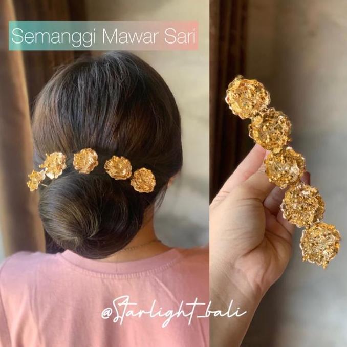 STARLIGHT BALI - SEMANGGI MAWAR SARI MUTIARA / AKSESORIS RAMBUT / SEMANGGI BALI / AKSESORIS BALI