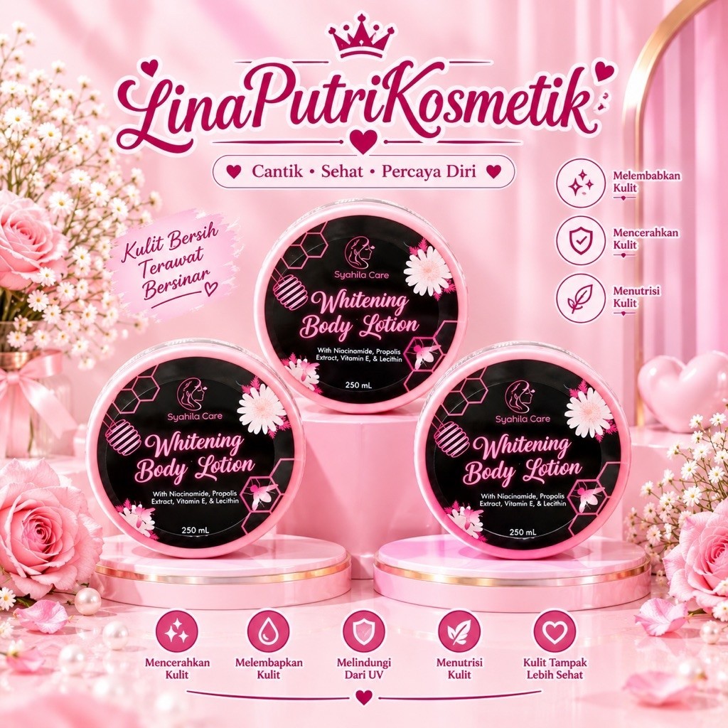 PAKET BUNDLING HANDBODY Syahilacare FORMULA LAMA 250 ml POT (3 PCS)