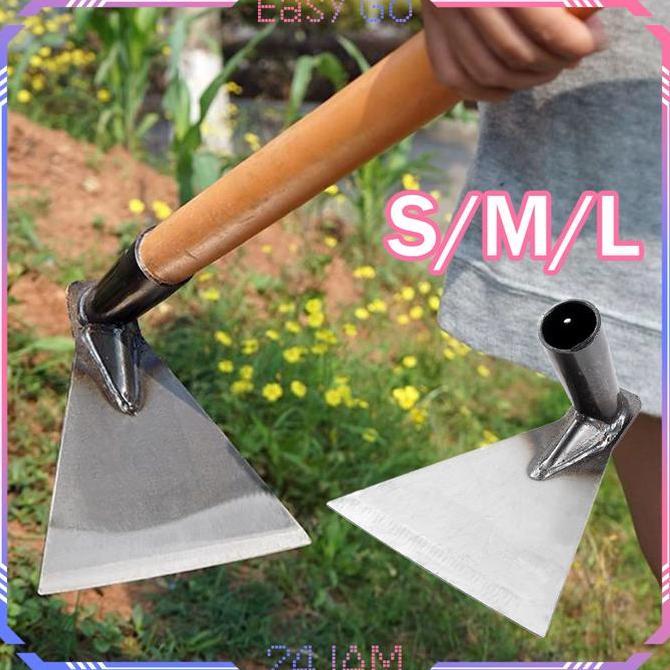 ARHMYY Cangkul Segitiga Berkebun Cangkul Besi Kecil Cangkul Mini Baja Asli Cangkul Tajam