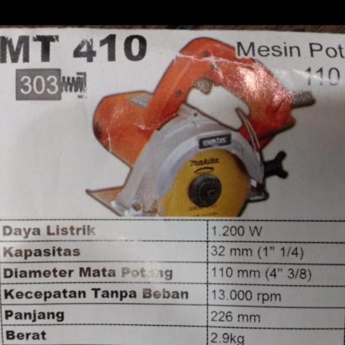 Mesin Potong Keramik 4" Maktec MT410