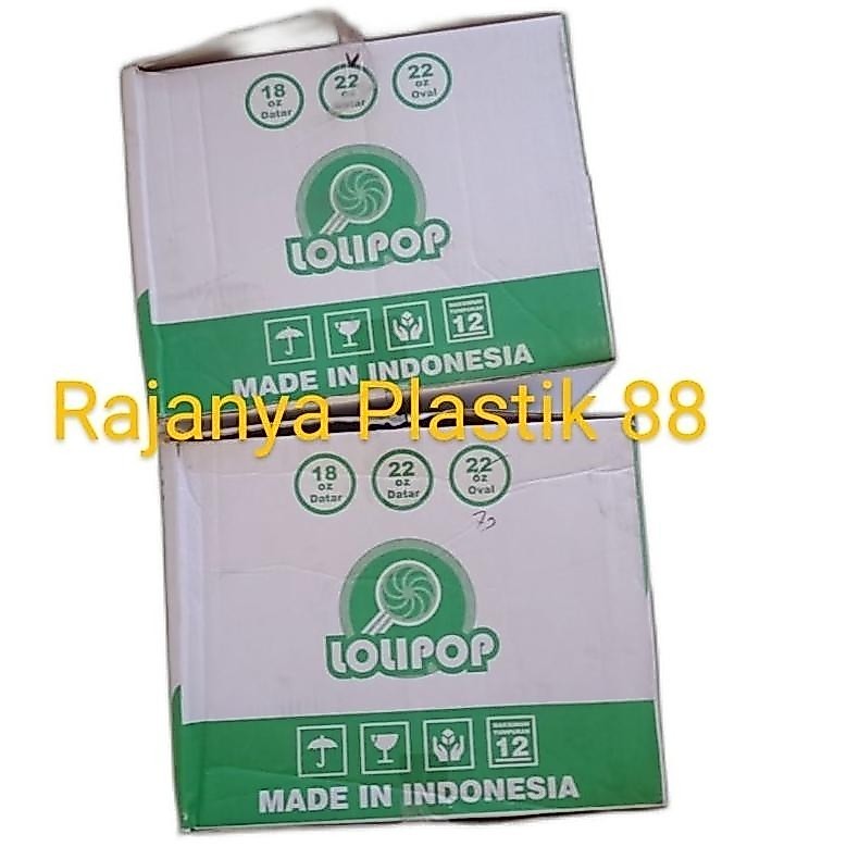 Gelas 22 oz 18 oz Datar Slim Oval 1dus