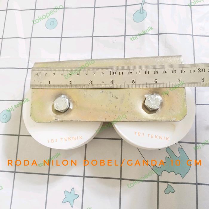 roda pagar nilon dobel/ganda 10 cm