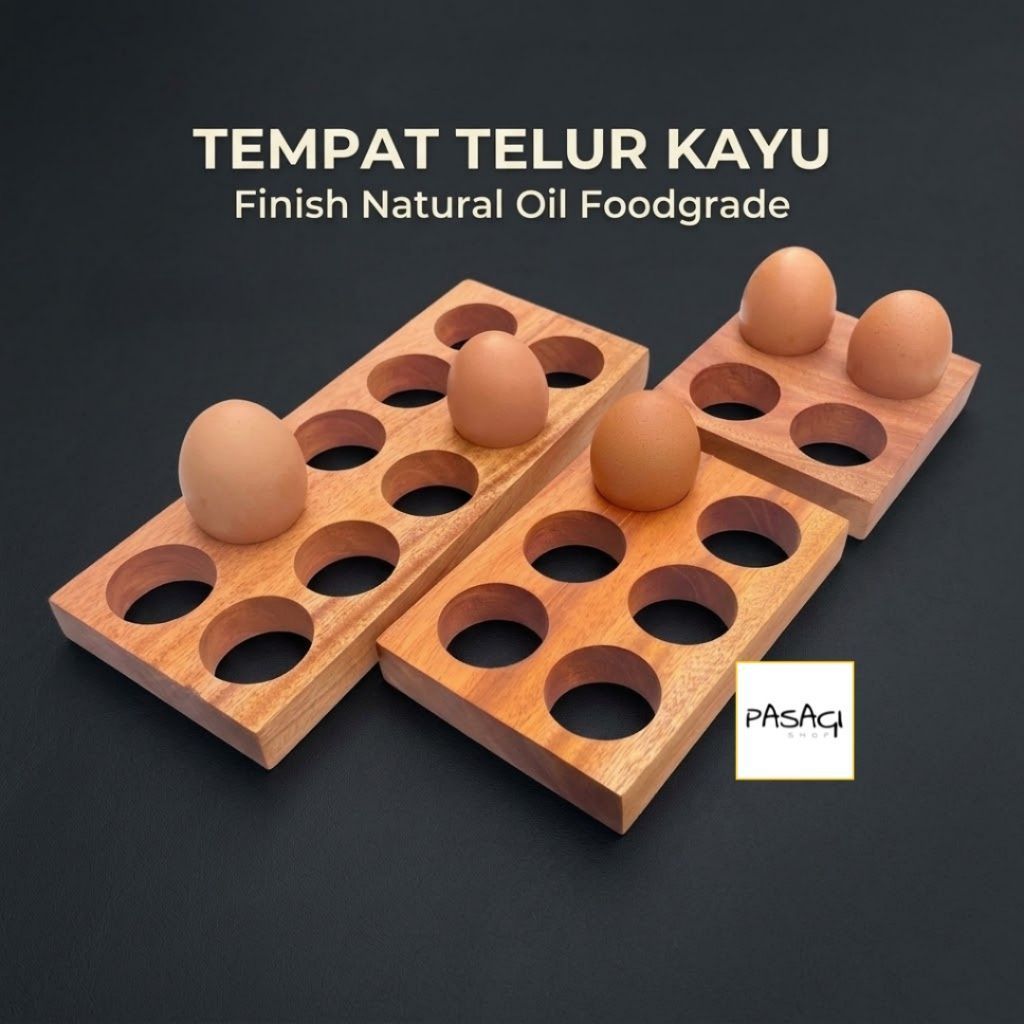 Tempat Telur Kayu / Rak Telur Kayu Aestetic
