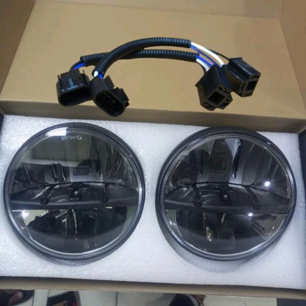 Headlamp Landrover Defender Headlamp Led Trucklite 7inch | Headlamp Jeep Wrangler Jimny Rubicon Hard