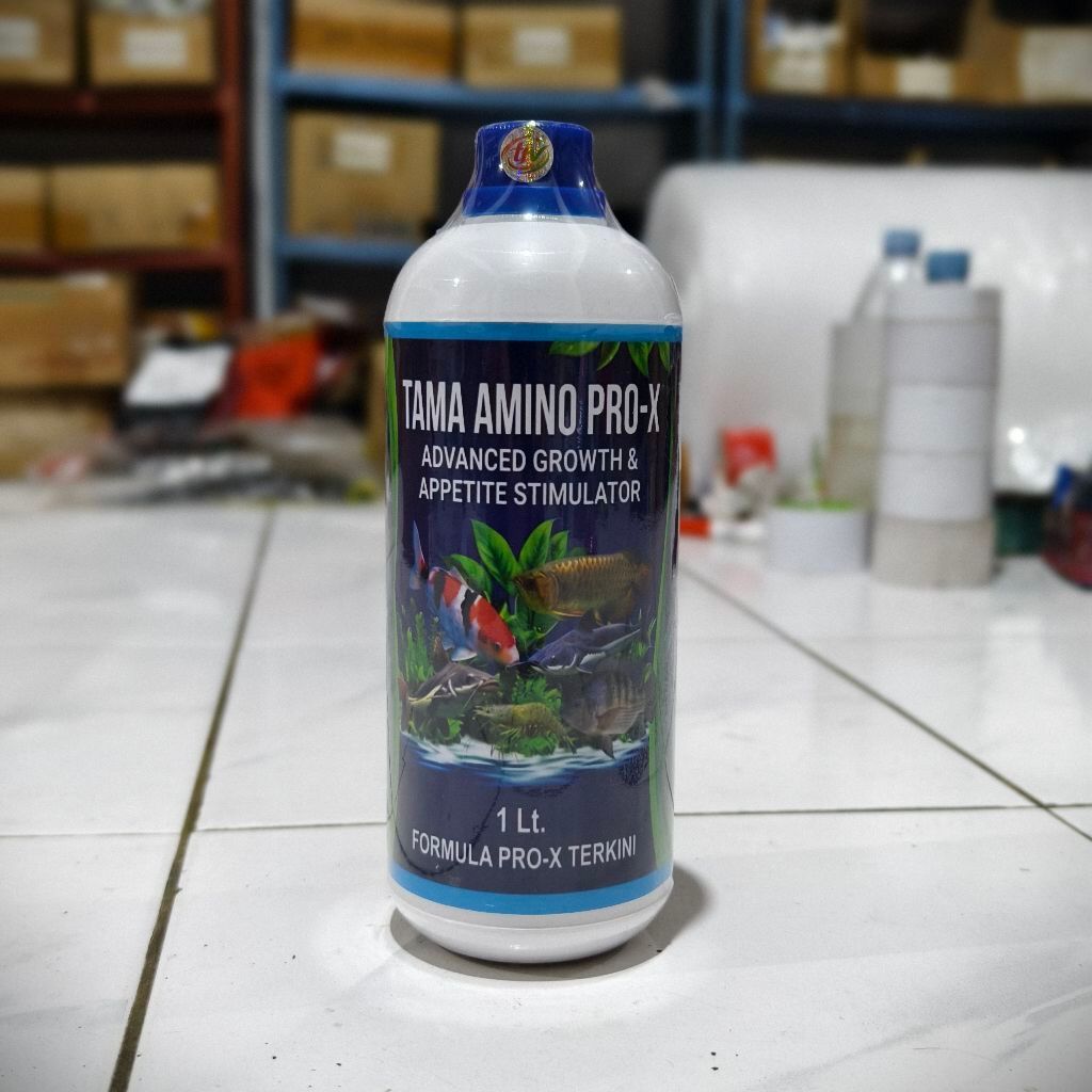 Tama Amino Pro X kemasan baru Amino Pro Liquid 1 Liter Vitamin Ikan dengan Asam Amino