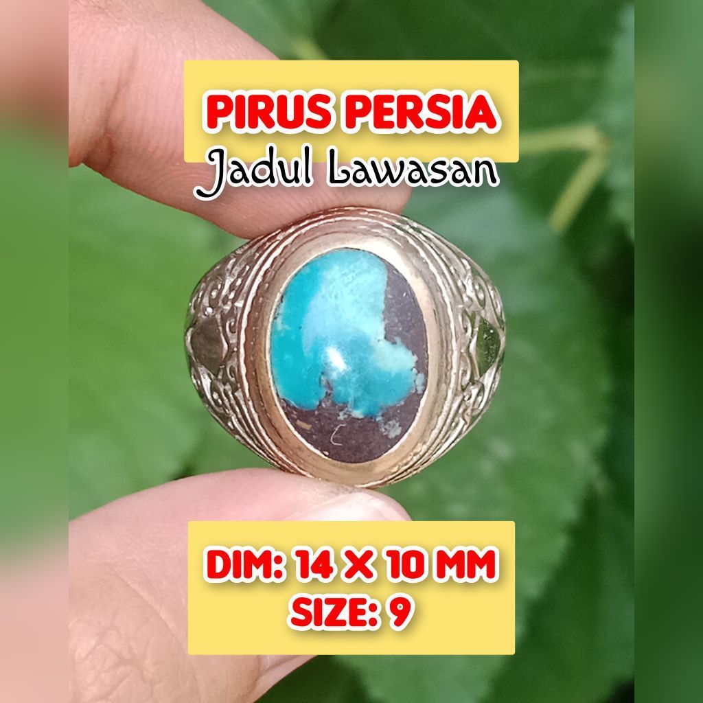 pirus Persia batu akik asli pirus Persia siap pakai.14