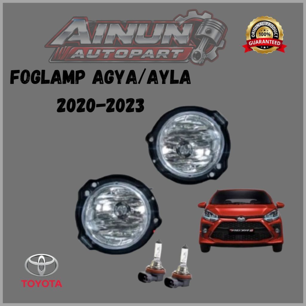 Foglamp Toyota Daihatsu Agya Ayla/Lampu kabut Agya Ayla plus bohlam 2020-2022
